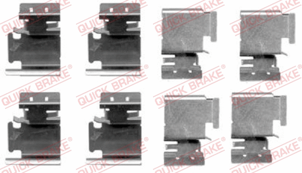 Diskinių stabdžių trinkelių priedų komplektas QUICK BRAKE 109-1298