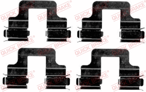 Diskinių stabdžių trinkelių priedų komplektas QUICK BRAKE 109-1606