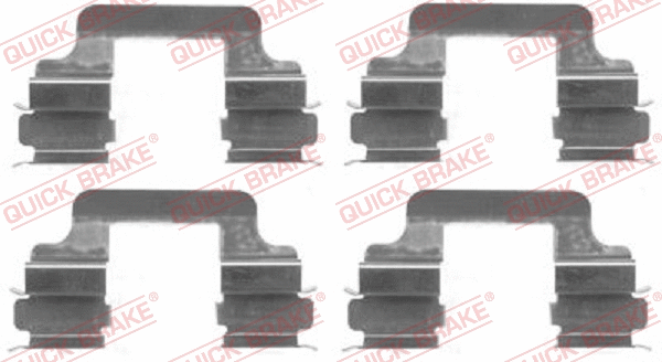 Diskinių stabdžių trinkelių priedų komplektas QUICK BRAKE 109-1610