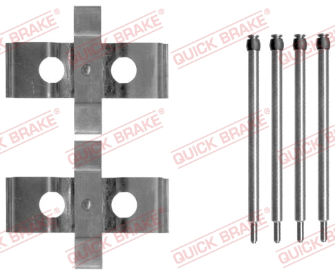 Diskinių stabdžių trinkelių priedų komplektas QUICK BRAKE 109-1611