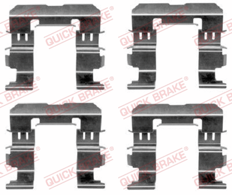 Diskinių stabdžių trinkelių priedų komplektas QUICK BRAKE 109-1612