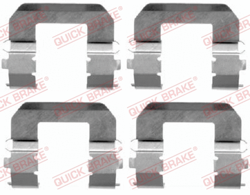 Diskinių stabdžių trinkelių priedų komplektas QUICK BRAKE 109-1617