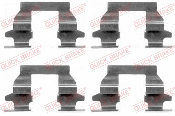 Diskinių stabdžių trinkelių priedų komplektas QUICK BRAKE 109-1625