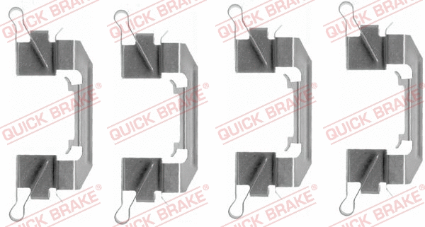 Diskinių stabdžių trinkelių priedų komplektas QUICK BRAKE 109-1626