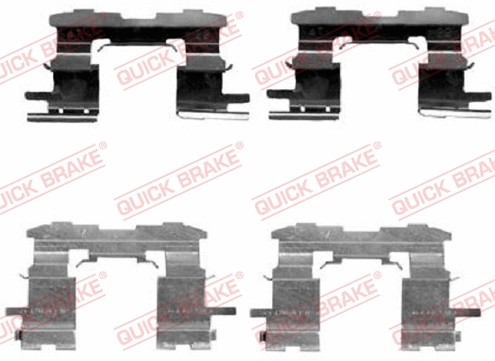 Diskinių stabdžių trinkelių priedų komplektas QUICK BRAKE 109-1631