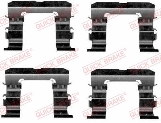 Diskinių stabdžių trinkelių priedų komplektas QUICK BRAKE 109-1632
