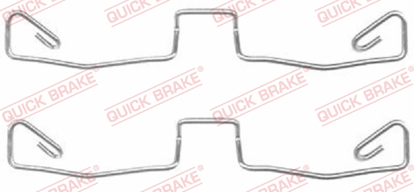 Diskinių stabdžių trinkelių priedų komplektas QUICK BRAKE 109-1633