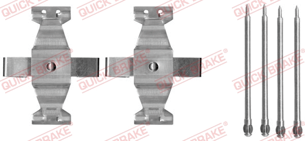 Diskinių stabdžių trinkelių priedų komplektas QUICK BRAKE 109-1636