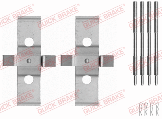 Diskinių stabdžių trinkelių priedų komplektas QUICK BRAKE 109-1637