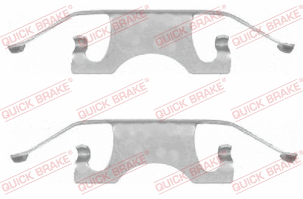 Diskinių stabdžių trinkelių priedų komplektas QUICK BRAKE 109-1640