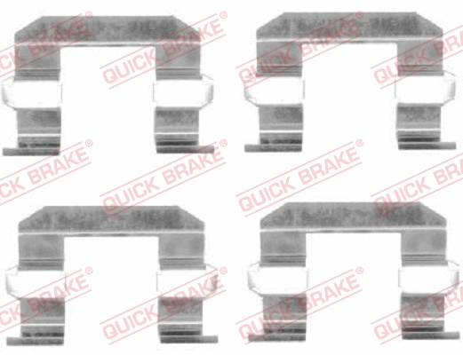 Diskinių stabdžių trinkelių priedų komplektas QUICK BRAKE 109-1645