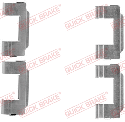 Diskinių stabdžių trinkelių priedų komplektas QUICK BRAKE 109-1646