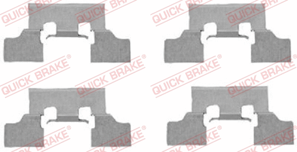 Diskinių stabdžių trinkelių priedų komplektas QUICK BRAKE 109-1647