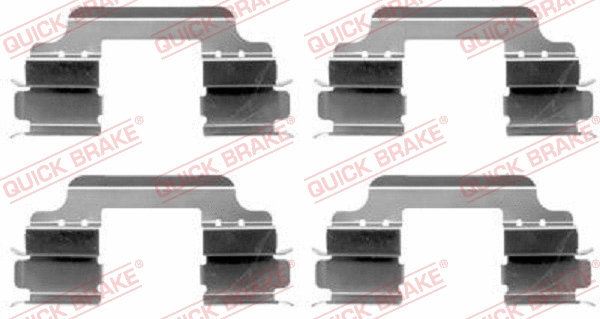 Diskinių stabdžių trinkelių priedų komplektas QUICK BRAKE 109-1648