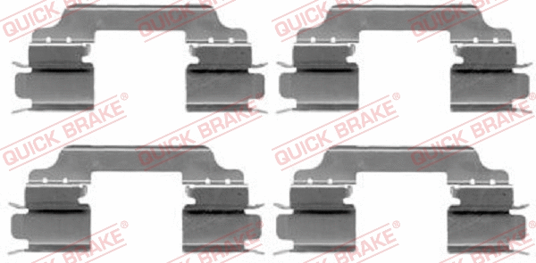Diskinių stabdžių trinkelių priedų komplektas QUICK BRAKE 109-1649