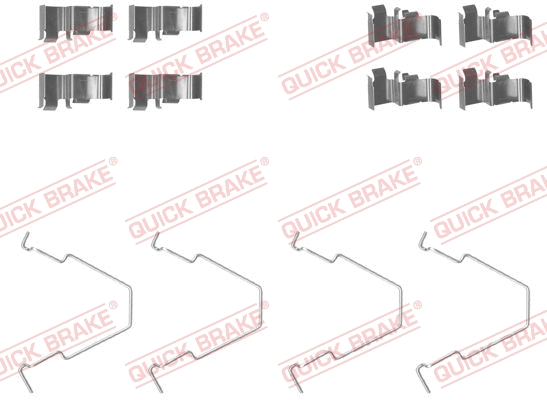 Diskinių stabdžių trinkelių priedų komplektas QUICK BRAKE 109-1652