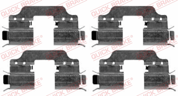 Diskinių stabdžių trinkelių priedų komplektas QUICK BRAKE 109-1653