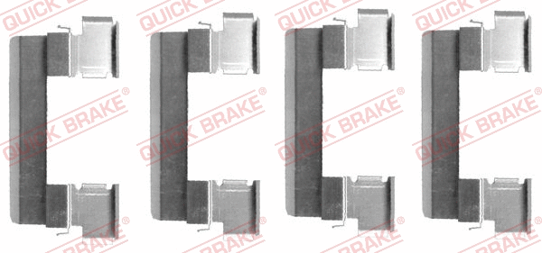 Diskinių stabdžių trinkelių priedų komplektas QUICK BRAKE 109-1655