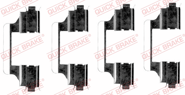 Diskinių stabdžių trinkelių priedų komplektas QUICK BRAKE 109-1656