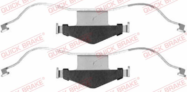 Diskinių stabdžių trinkelių priedų komplektas QUICK BRAKE 109-1659