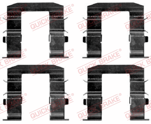 Diskinių stabdžių trinkelių priedų komplektas QUICK BRAKE 109-1665