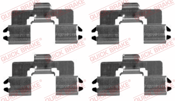 Diskinių stabdžių trinkelių priedų komplektas QUICK BRAKE 109-1666