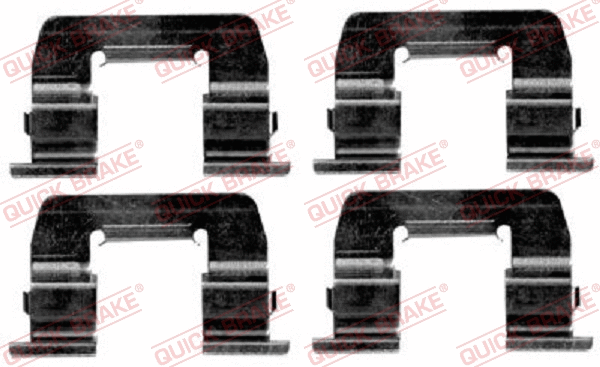 Diskinių stabdžių trinkelių priedų komplektas QUICK BRAKE 109-1668