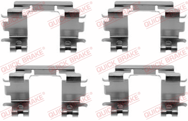 Diskinių stabdžių trinkelių priedų komplektas QUICK BRAKE 109-1670