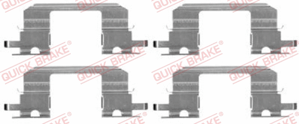 Diskinių stabdžių trinkelių priedų komplektas QUICK BRAKE 109-1672