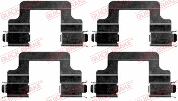 Diskinių stabdžių trinkelių priedų komplektas QUICK BRAKE 109-1679