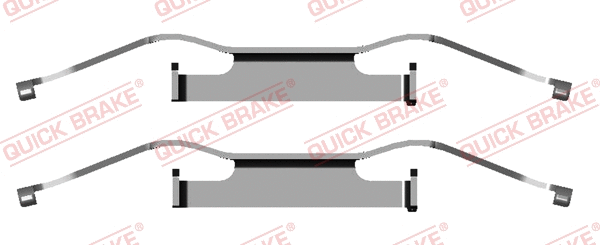 Diskinių stabdžių trinkelių priedų komplektas QUICK BRAKE 109-1680
