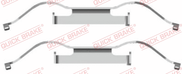 Diskinių stabdžių trinkelių priedų komplektas QUICK BRAKE 109-1681