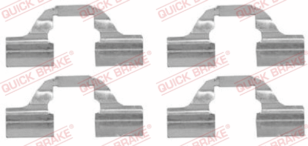 Diskinių stabdžių trinkelių priedų komplektas QUICK BRAKE 109-1684