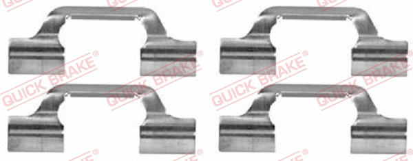 Diskinių stabdžių trinkelių priedų komplektas QUICK BRAKE 109-1685