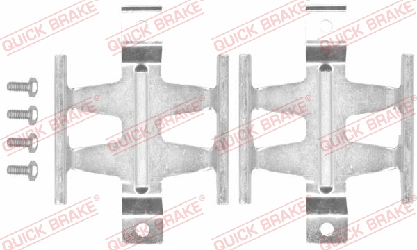 Diskinių stabdžių trinkelių priedų komplektas QUICK BRAKE 109-1687