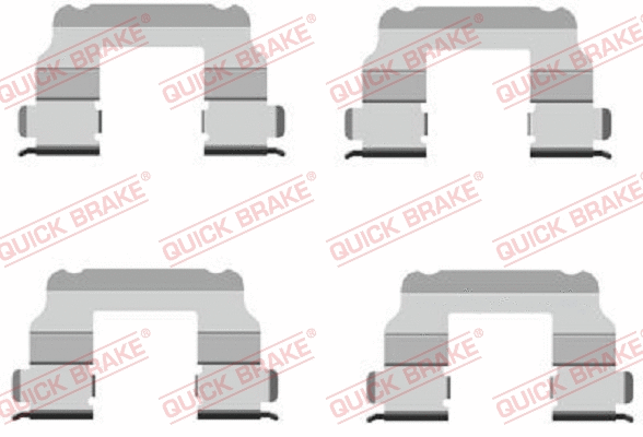 Diskinių stabdžių trinkelių priedų komplektas QUICK BRAKE 109-1689