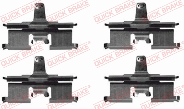 Diskinių stabdžių trinkelių priedų komplektas QUICK BRAKE 109-1692