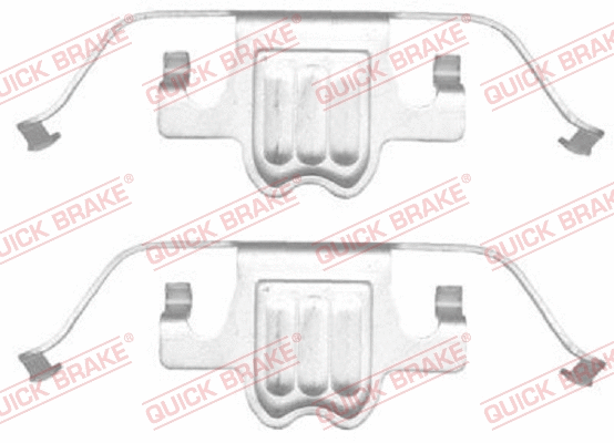 Diskinių stabdžių trinkelių priedų komplektas QUICK BRAKE 109-1695