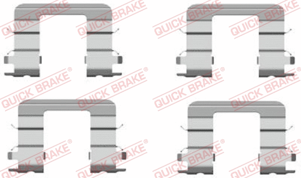 Diskinių stabdžių trinkelių priedų komplektas QUICK BRAKE 109-1696