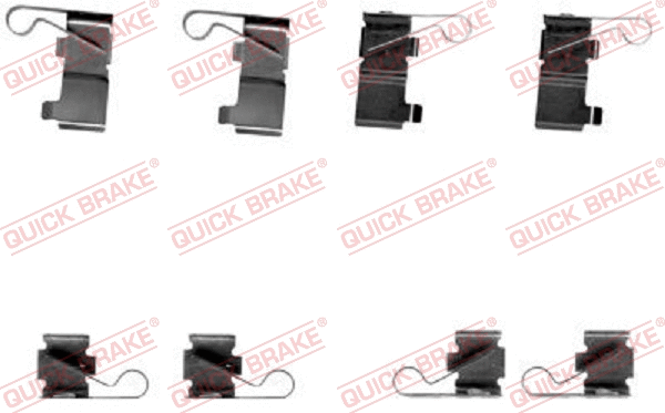 Diskinių stabdžių trinkelių priedų komplektas QUICK BRAKE 109-1699