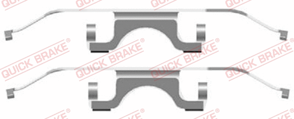 Diskinių stabdžių trinkelių priedų komplektas QUICK BRAKE 109-1702