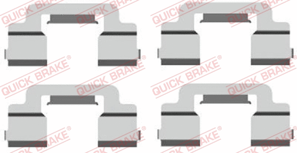 Diskinių stabdžių trinkelių priedų komplektas QUICK BRAKE 109-1703