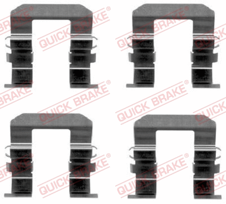 Diskinių stabdžių trinkelių priedų komplektas QUICK BRAKE 109-1704