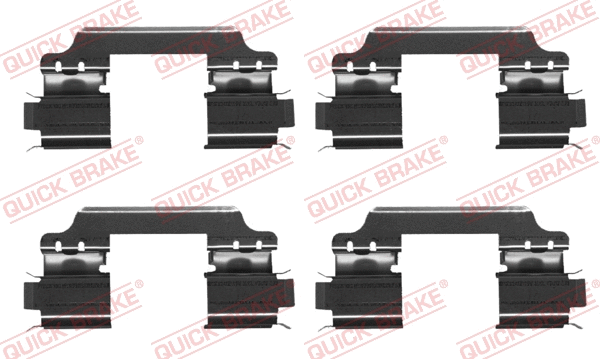 Diskinių stabdžių trinkelių priedų komplektas QUICK BRAKE 109-1707