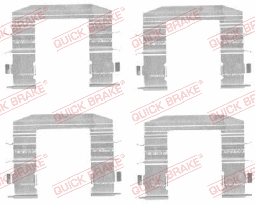 Diskinių stabdžių trinkelių priedų komplektas QUICK BRAKE 109-1708