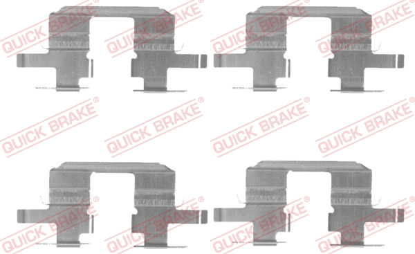 Diskinių stabdžių trinkelių priedų komplektas QUICK BRAKE 109-1711