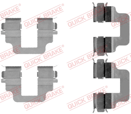 Diskinių stabdžių trinkelių priedų komplektas QUICK BRAKE 109-1712
