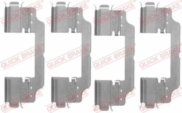Diskinių stabdžių trinkelių priedų komplektas QUICK BRAKE 109-1716