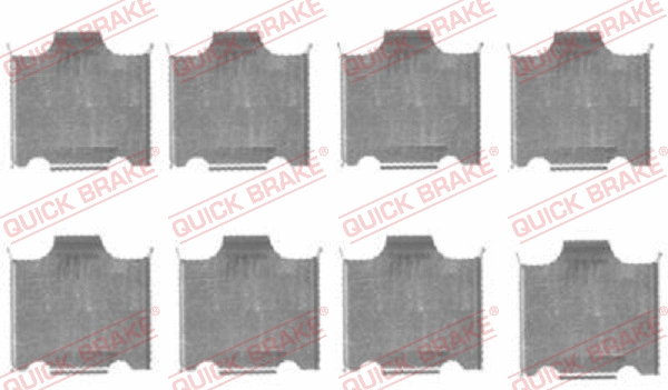 Diskinių stabdžių trinkelių priedų komplektas QUICK BRAKE 109-1718