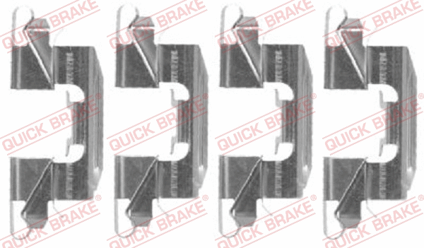 Diskinių stabdžių trinkelių priedų komplektas QUICK BRAKE 109-1720